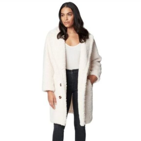 Blank NYC Sea Salt Faux Sherpa Coat, M - Picture 2 of 11